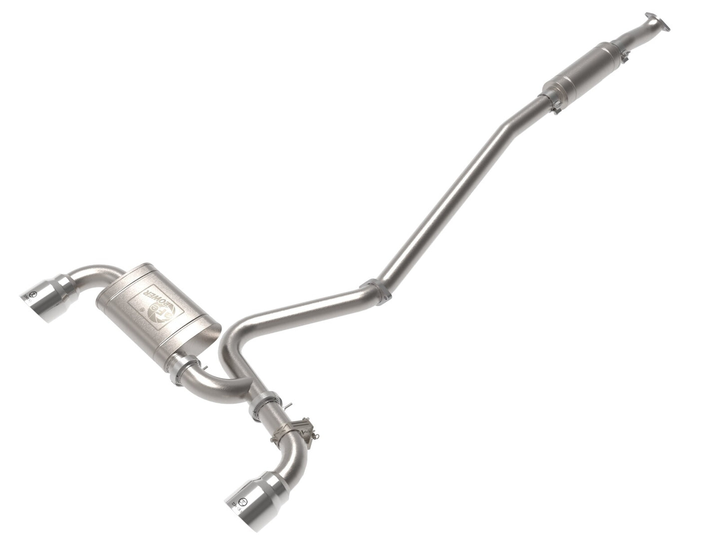 Takeda 3 Inch 304 Stainless Steel Cat-Back Exhaust w/ Polished Tips Hyundai Kona N 22-23 L4-2.0L (t) aFe Power