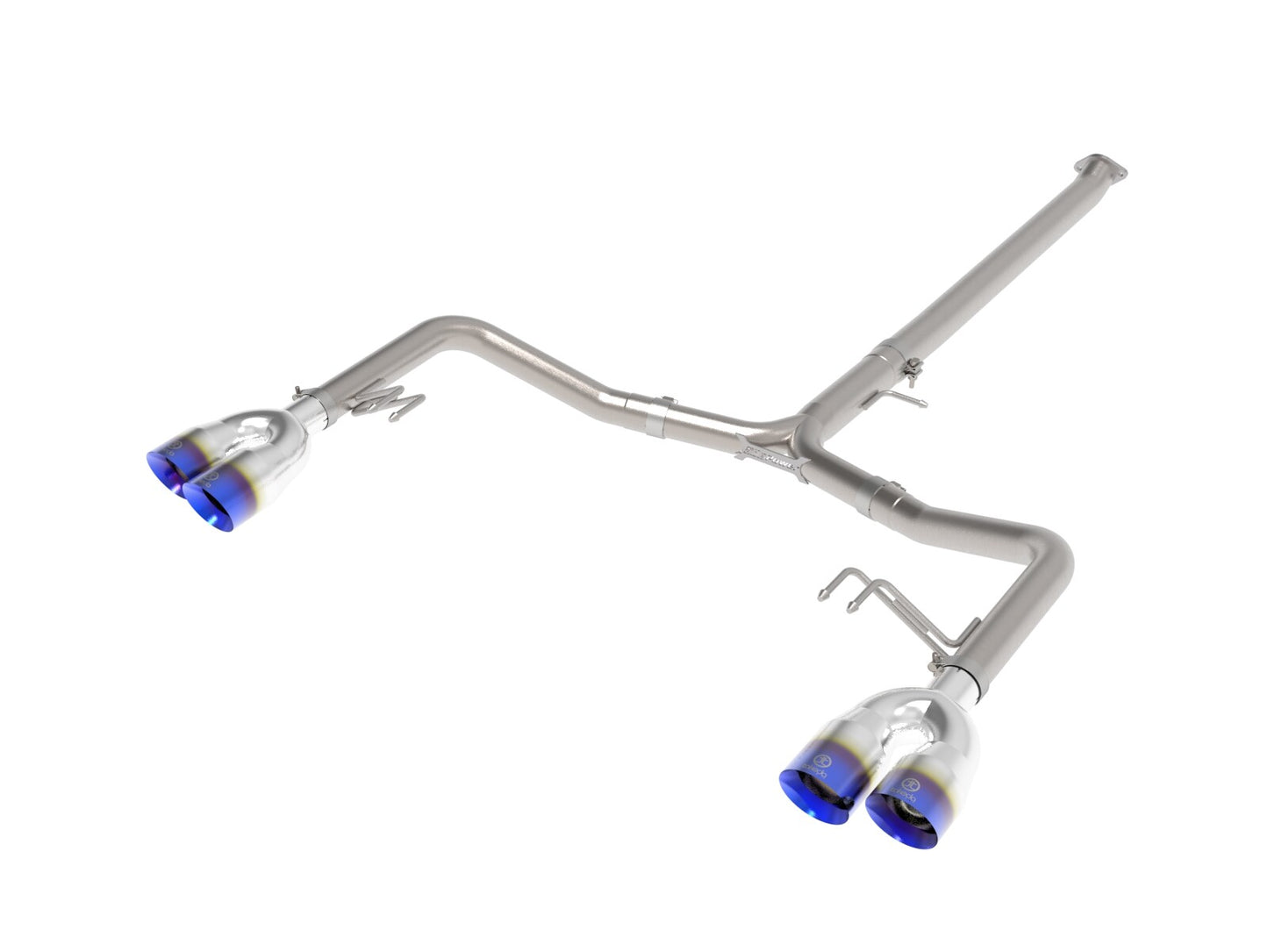 Takeda 3 Inch to 2-1/2 Inch 304 Stainless Steel Axle-Back Exhaust w/ Blue Flame Tip Kia K5 GT 21-24 L4-2.5L (t) aFe Power