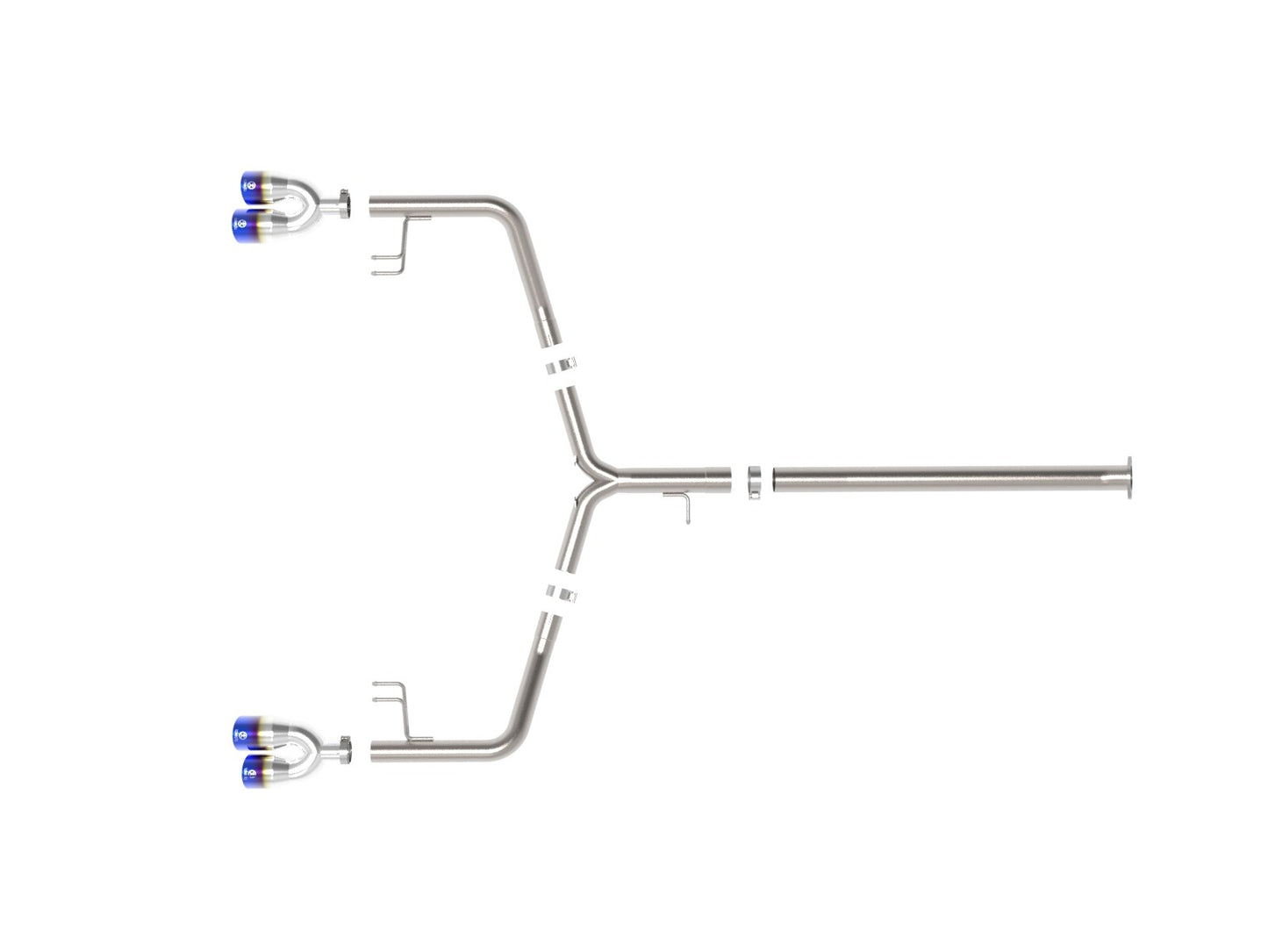 Takeda 3 Inch to 2-1/2 Inch 304 Stainless Steel Axle-Back Exhaust w/ Blue Flame Tip Kia K5 GT 21-24 L4-2.5L (t) aFe Power