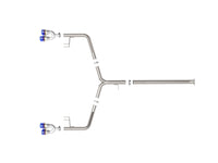 Takeda 3 Inch to 2-1/2 Inch 304 Stainless Steel Axle-Back Exhaust w/ Blue Flame Tip Kia K5 GT 21-24 L4-2.5L (t) aFe Power