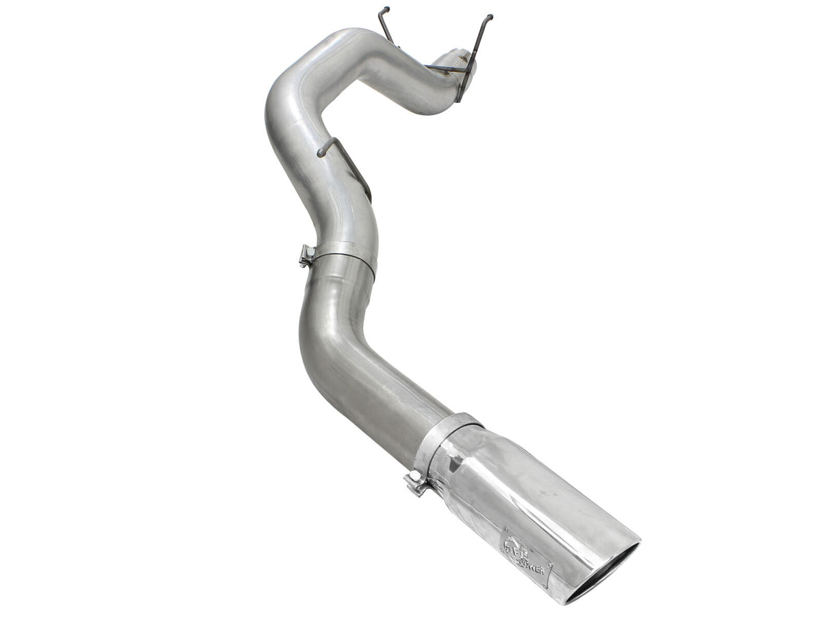 Large Bore-HD 5 Inch 409 Stainless Steel Dpf-Back Exhaust System w/Polished Tip Dodge Ram Diesel Trucks 13-18 L6-6.7L (td) aFe Power aFe Power