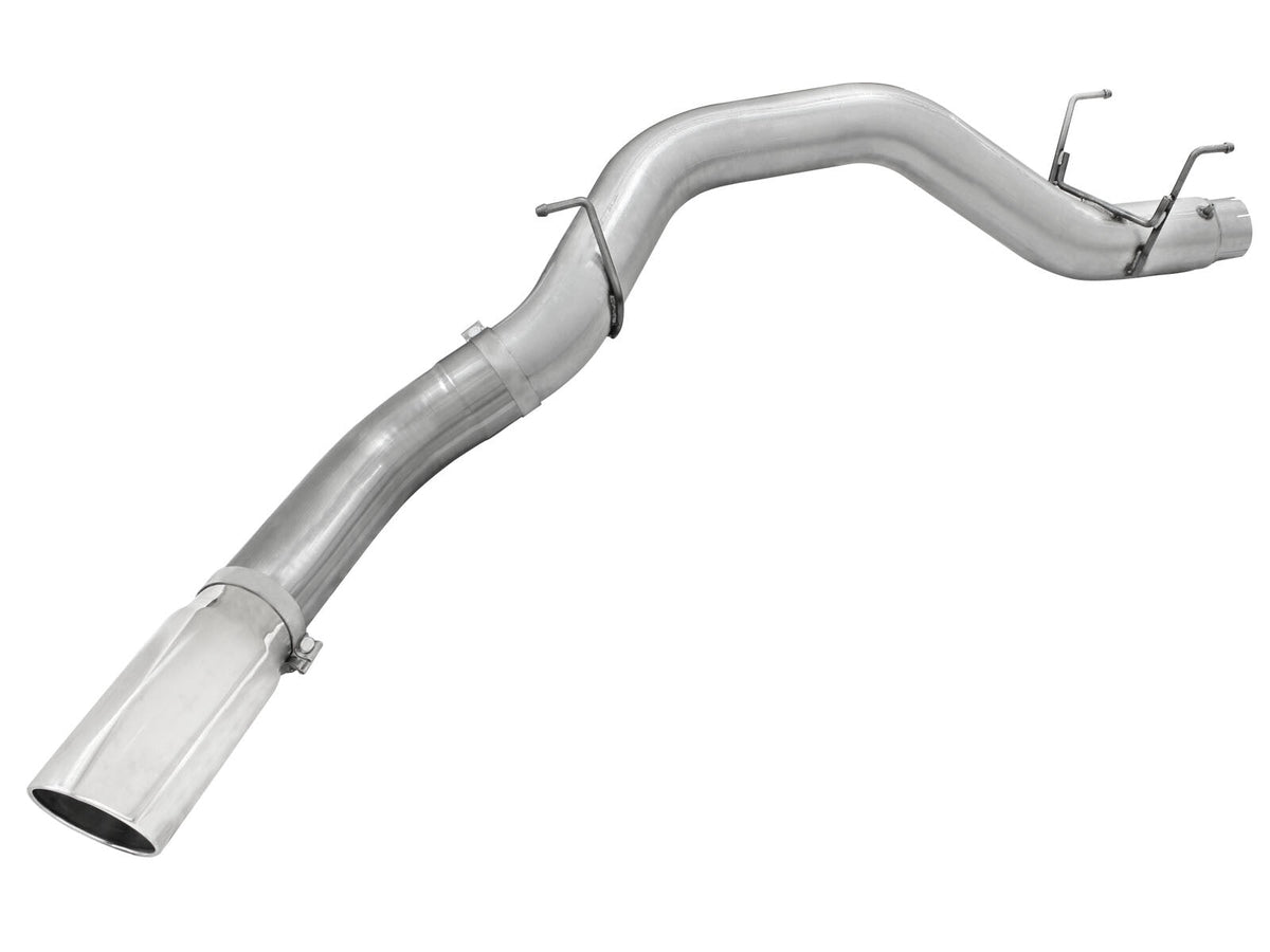 Large Bore-HD 5 Inch 409 Stainless Steel Dpf-Back Exhaust System w/Polished Tip Dodge Ram Diesel Trucks 13-18 L6-6.7L (td) aFe Power aFe Power