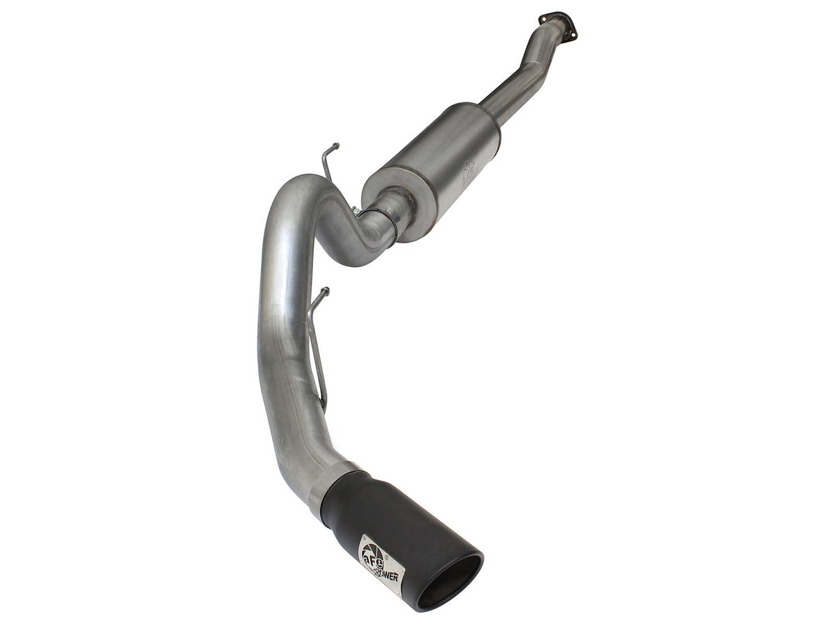 Mach Force-Xp 4 Inch Stainless Steel Cat-Back Exhaust System w/Black Tip Ford F-150 15-20 V6-2.7L (tt)/3.5L (tt) aFe Power aFe Power