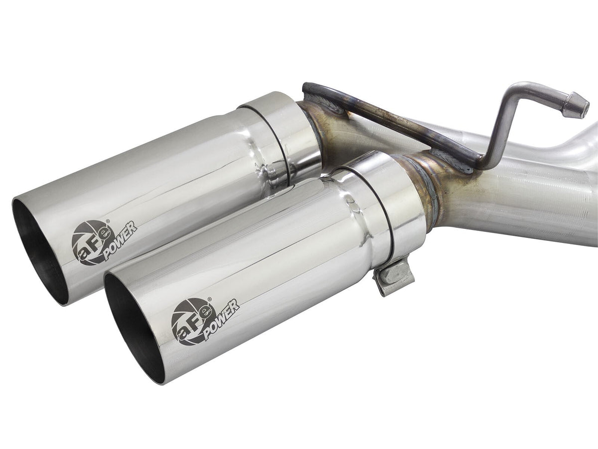 Rebel Series 3 Inch to 2-1/2 Inch 409 Stainless Steel Cat-Back Exhaust w/ Polish Tip Ford F-150 21-26 V6-2.7L (tt)/3.5L (tt)/V8-5.0L aFe Power aFe Power