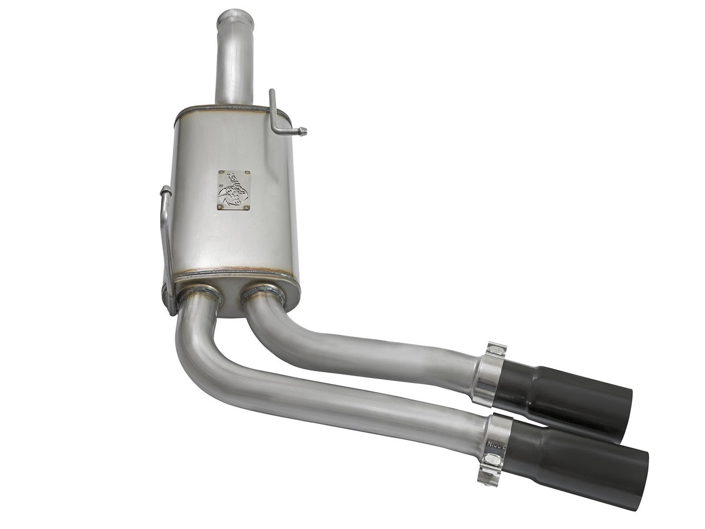 Rebel Series 3 Inch to 2-1/2 Inch 409 Stainless Steel Cat-Back Exhaust w/Black Tip Silverado/Sierra 1500 09-18 Reg Cab/Short Bed V6-4.3/V8-4.8/5.3L aFe Power