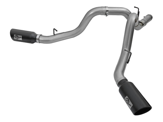 Large Bore-HD 4 Inch 409 Stainless Steel Dpf-Back Exhaust System w/Black Tip GM Diesel Trucks 2016 V8-6.6L (td) Lml aFe Power aFe Power