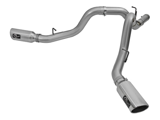 Large Bore-HD 4 Inch 409 Stainless Steel Dpf-Back Exhaust System w/Polished Tip GM Diesel Trucks 2016 V8-6.6L (td) Lml aFe Power aFe Power