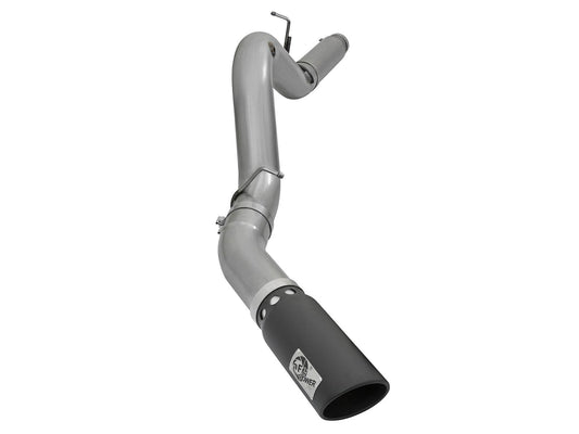 Large Bore-HD 5 Inch 409 Stainless Steel Dpf-Back Exhaust System w/Black Tip GM Diesel Trucks 2016 V8-6.6L (td) Lml aFe Power aFe Power