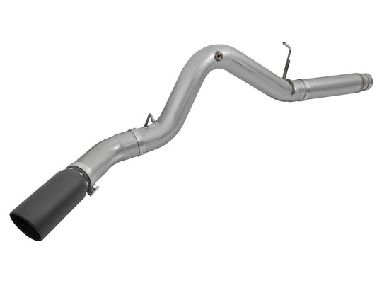 Large Bore-HD 5 Inch 409 Stainless Steel Dpf-Back Exhaust System w/Black Tip GM Diesel Trucks 2016 V8-6.6L (td) Lml aFe Power