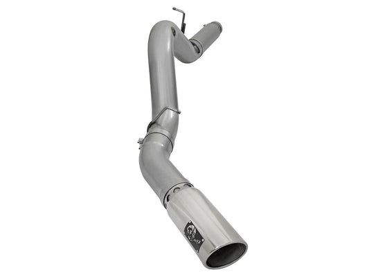 Large Bore-HD 5 Inch 409 Stainless Steel Dpf-Back Exhaust System w/Polished Tip GM Diesel Trucks 2016 V8-6.6L (td) Lml aFe Power aFe Power