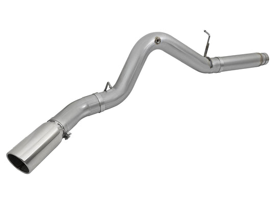 Large Bore-HD 5 Inch 409 Stainless Steel Dpf-Back Exhaust System w/Polished Tip GM Diesel Trucks 2016 V8-6.6L (td) Lml aFe Power