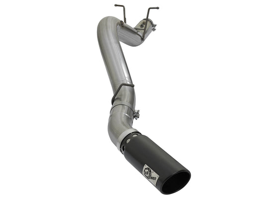 Large Bore-HD 4 Inch 409 Stainless Steel Dpf-Back Exhaust System w/Black Tip GM Diesel Trucks 17-19 V8-6.6L (td) L5P aFe Power aFe Power