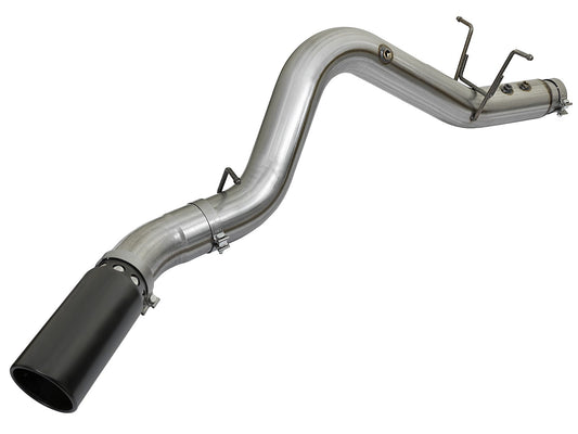 Large Bore-HD 4 Inch 409 Stainless Steel Dpf-Back Exhaust System w/Black Tip GM Diesel Trucks 17-19 V8-6.6L (td) L5P aFe Power