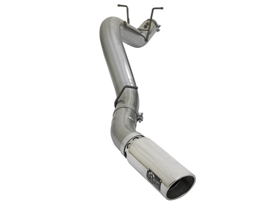 Large Bore-HD 4 Inch 409 Stainless Steel Dpf-Back Exhaust System w/Polished Tip GM Diesel Trucks 17-19 V8-6.6L (td) L5P aFe Power aFe Power