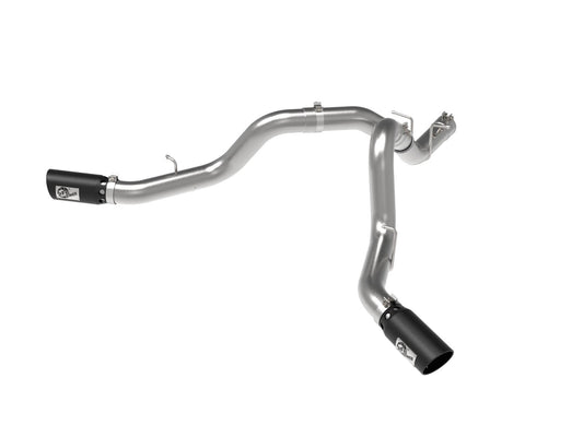 Large Bore-HD 4 Inch 409 Stainless Steel Dpf-Back Exhaust System w/Black Tip GM Diesel Trucks 20-26 V8-6.6L (td) L5P aFe Power aFe Power