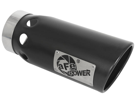 Large Bore-HD 4 Inch 409 Stainless Steel Dpf-Back Exhaust System w/Black Tip GM Diesel Trucks 20-26 V8-6.6L (td) L5P aFe Power