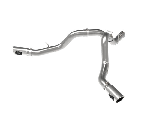 Large Bore-HD 4 Inch 409 Stainless Steel Dpf-Back Exhaust System w/Polished Tip GM Diesel Trucks 20-26 V8-6.6L (td) L5P aFe Power aFe Power