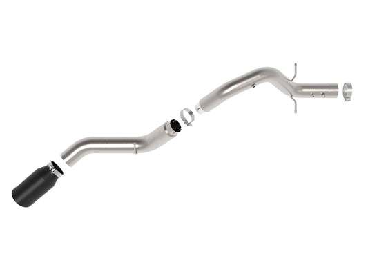 Large Bore-HD 5 Inch 409 Stainless Steel Dpf-Back Exhaust System w/Black Tip GM Diesel Trucks 24-26 V8-6.6L (td) L5P aFe Power