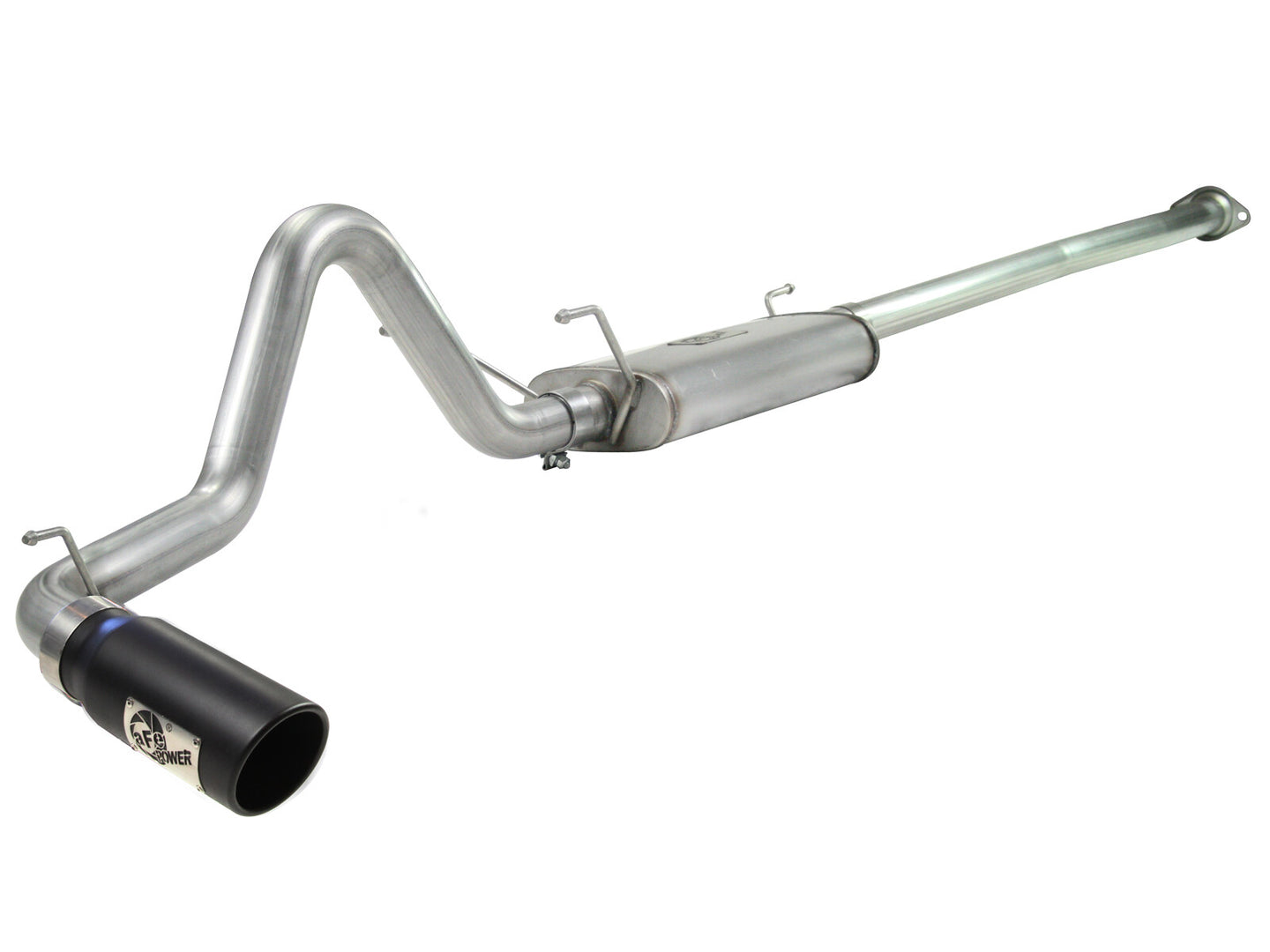 Mach Force-Xp 2-1/2 Inch 409 Stainless Steel Cat-Back Exhaust System w/Black Tip Toyota Tacoma 13-15 V6-4.0L aFe Power