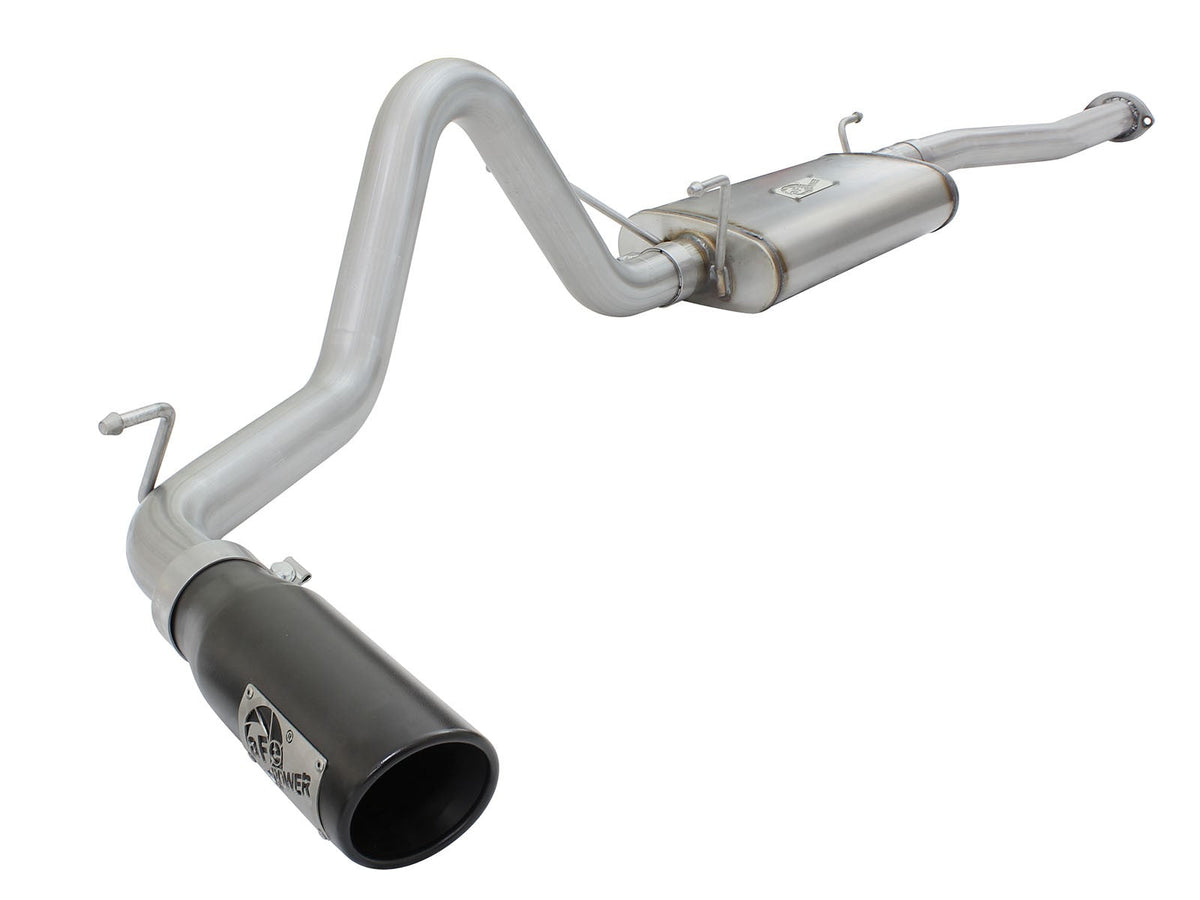 Mach Force-Xp 2-1/2 Inch 409 Stainless Steel Cat-Back Exhaust System w/Black Tip Toyota Tacoma 13-15 L4-2.7L aFe Power aFe Power