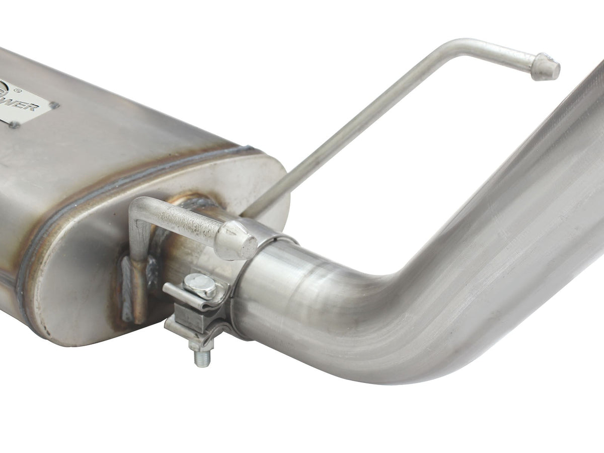 Mach Force-Xp 2-1/2 Inch 409 Stainless Steel Cat-Back Exhaust System w/Black Tip Toyota Tacoma 13-15 L4-2.7L aFe Power aFe Power