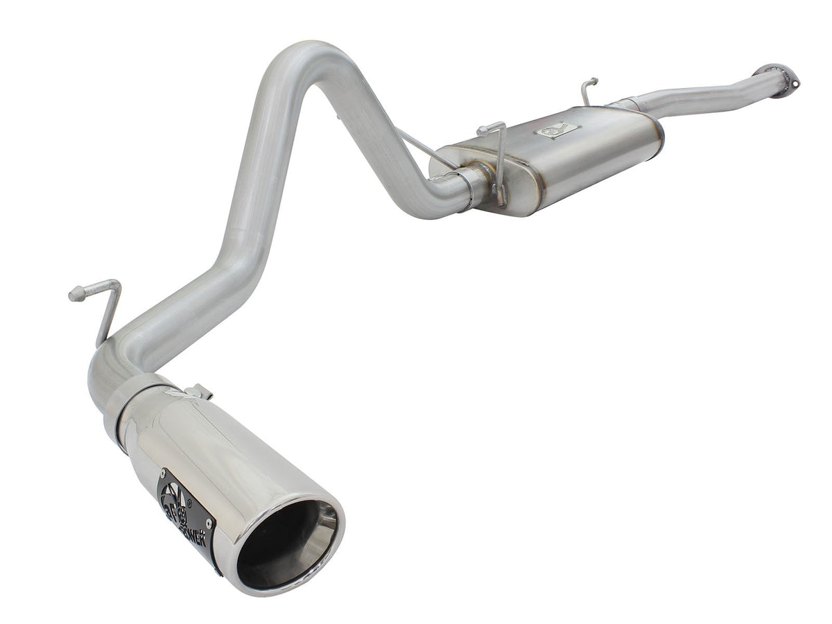 Mach Force-Xp 2-1/2 Inch 409 Stainless Steel Cat-Back Exhaust System w/Polished Tip Toyota Tacoma 13-15 L4-2.7L aFe Power aFe Power