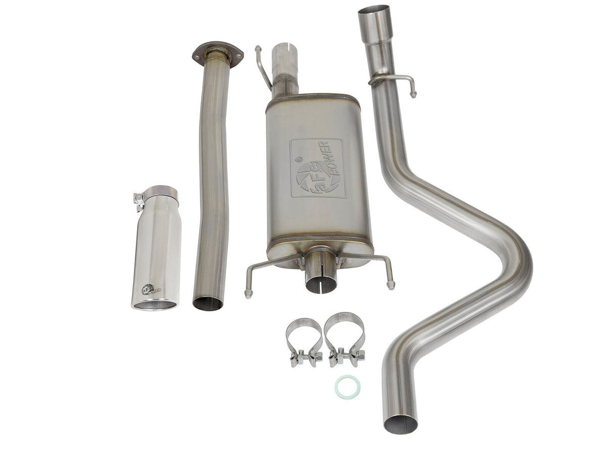 Mach Force-Xp 2-1/2 Inch 409 Stainless Steel Cat-Back Exhaust System w/Polished Tip Toyota Tacoma 05-12 L4-2.7L aFe Power aFe Power