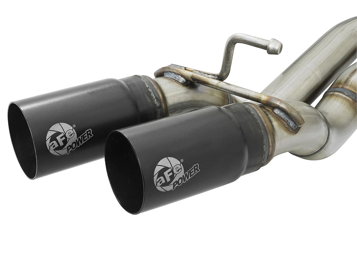Rebel Series 3 Inch Cat-Back Exhaust System w/ Dual Mid-Side Exit Black Tips Toyota Tacoma 16-23 V6-3.5L aFe Power aFe Power