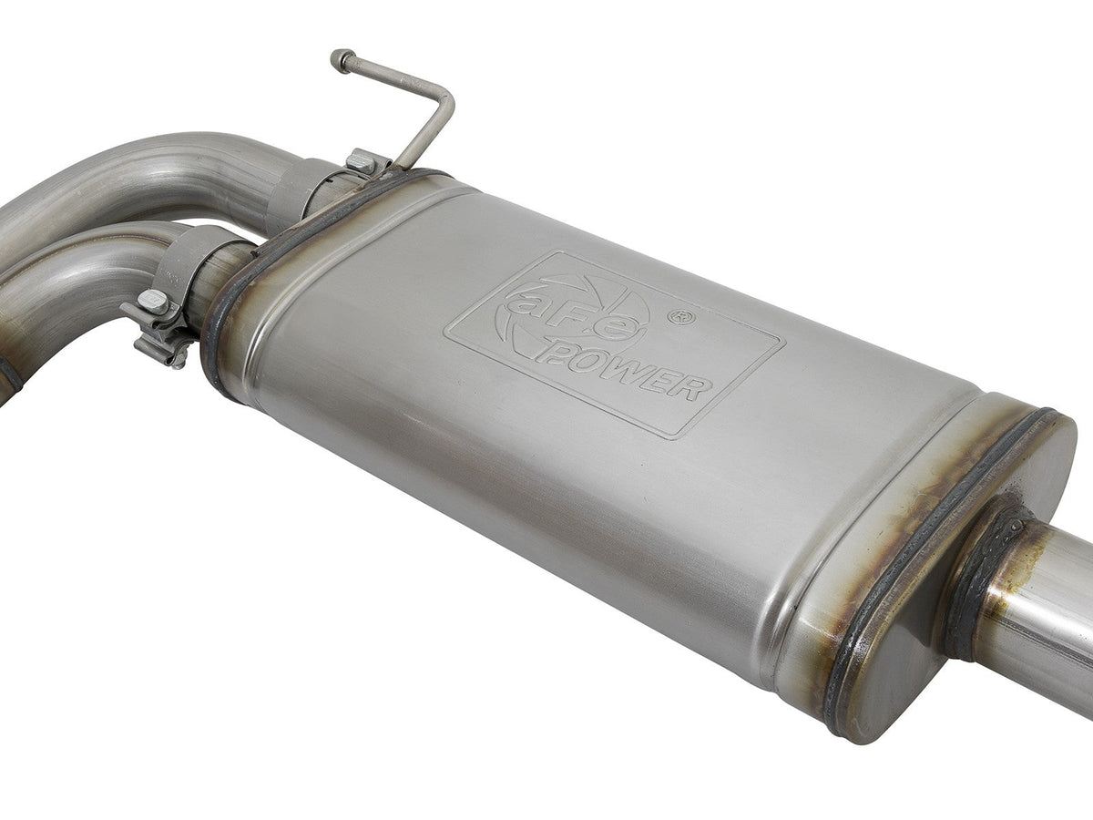 Rebel Series 3 Inch Cat-Back Exhaust System w/ Dual Mid-Side Exit Black Tips Toyota Tacoma 16-23 V6-3.5L aFe Power aFe Power