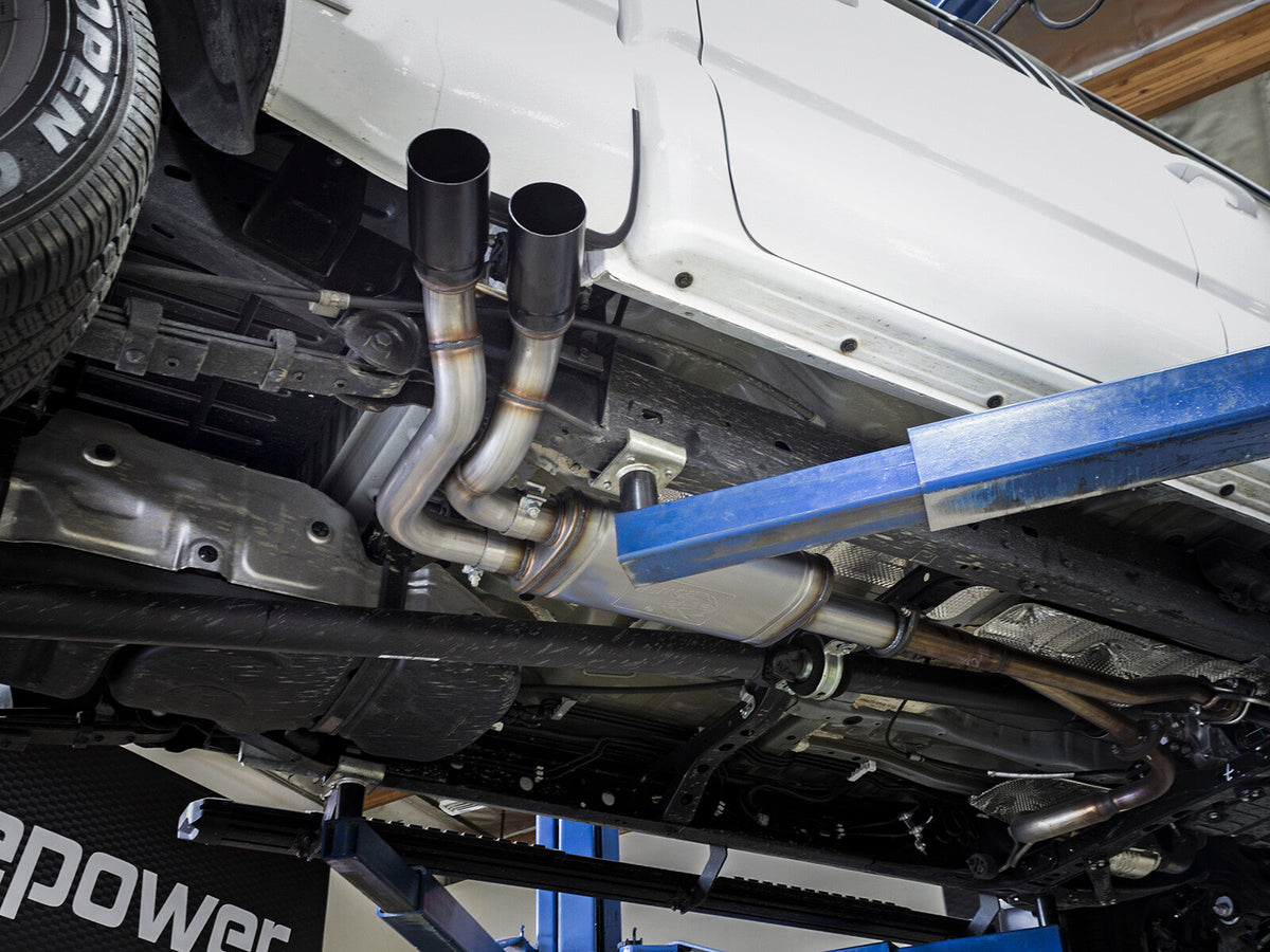 Rebel Series 3 Inch Cat-Back Exhaust System w/ Dual Mid-Side Exit Black Tips Toyota Tacoma 16-23 V6-3.5L aFe Power aFe Power