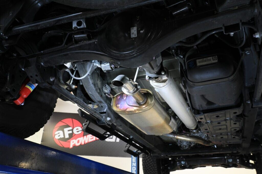 Rock Basher 2-1/2 Inch 409 Stainless Steel Axle-Back Hi-Tuck Exhaust System Toyota Tacoma 24-26 L4-2.4L (t) aFe Power aFe Power