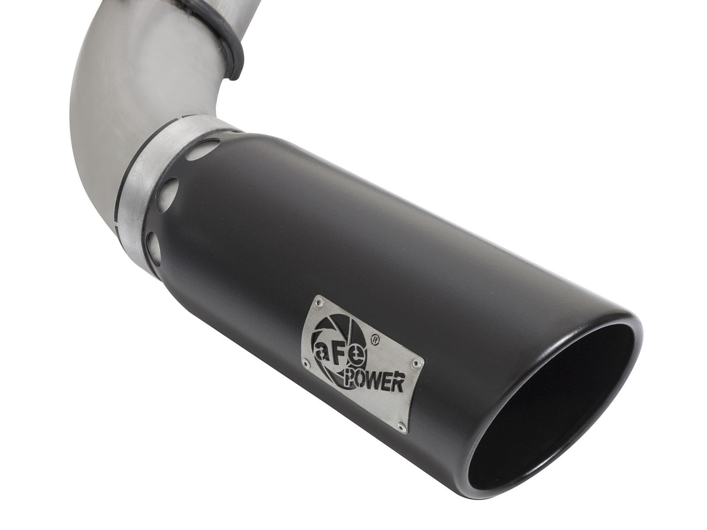 Large Bore-HD 5 Inch Dpf-Back Stainless Steel Exhaust System w/Black Tip Nissan Titan Xd 16-19 V8-5.0L (td) aFe Power