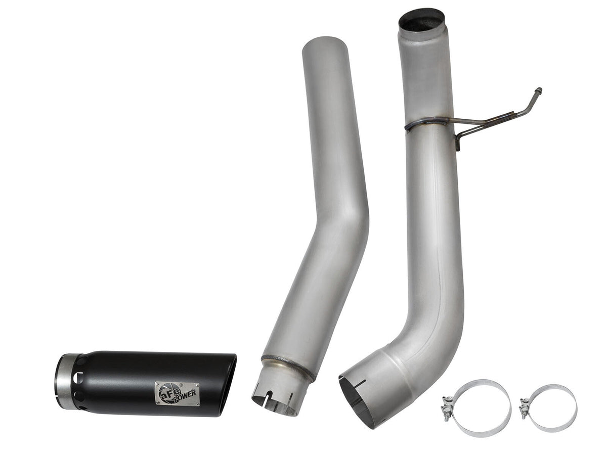Large Bore-HD 5 Inch Dpf-Back Stainless Steel Exhaust System w/Black Tip Nissan Titan Xd 16-19 V8-5.0L (td) aFe Power aFe Power