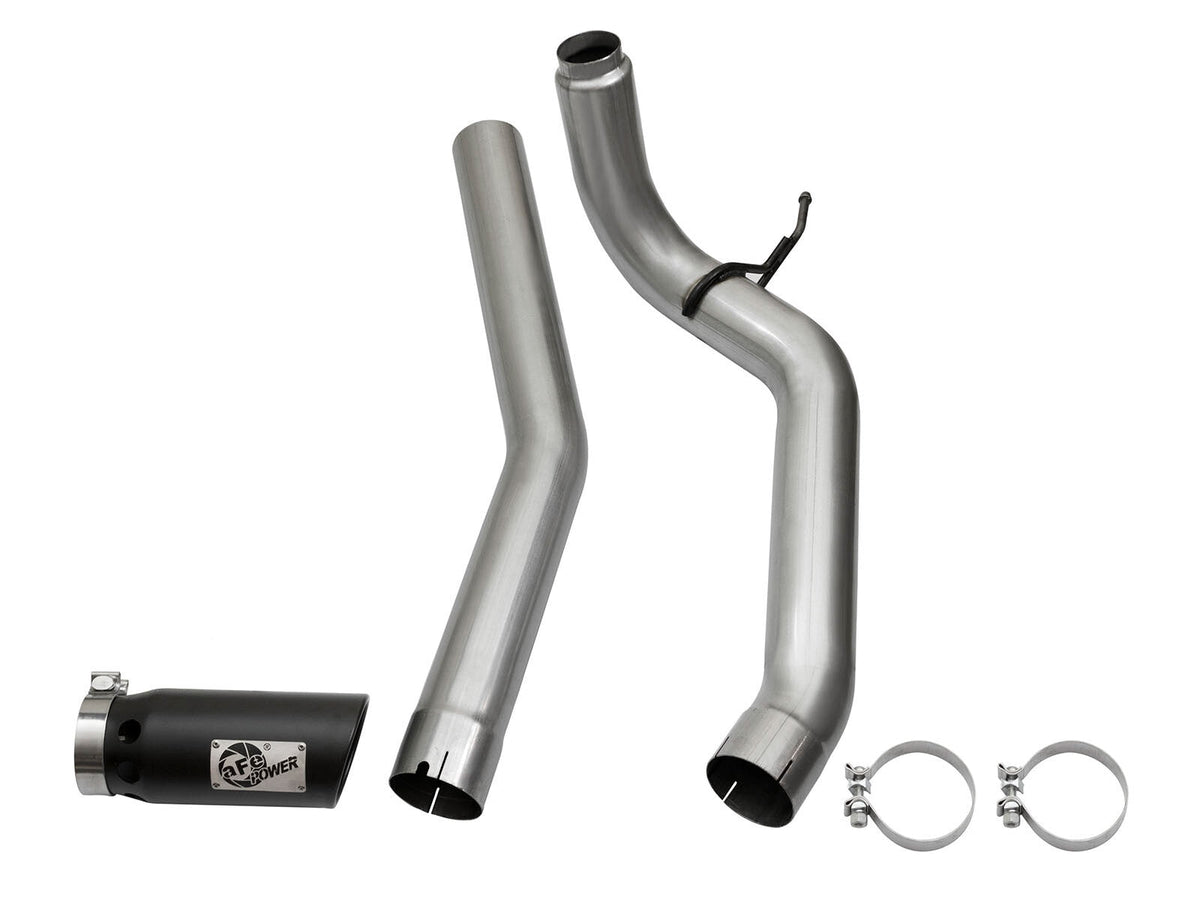 Large Bore-HD 4 Inch Dpf-Back Stainless Steel Exhaust System w/Black Tip Nissan Titan Xd 16-19 V8-5.0L (td) aFe Power aFe Power