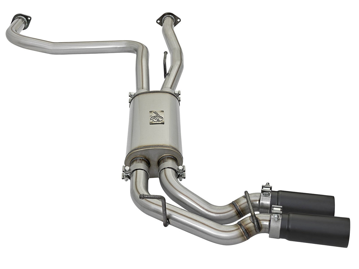 Rebel Series 3 Inch 409 Stainless Steel Cat-Back Exhaust System w/Black Tips Nissan Titan 04-15 V8-5.6L aFe Power aFe Power