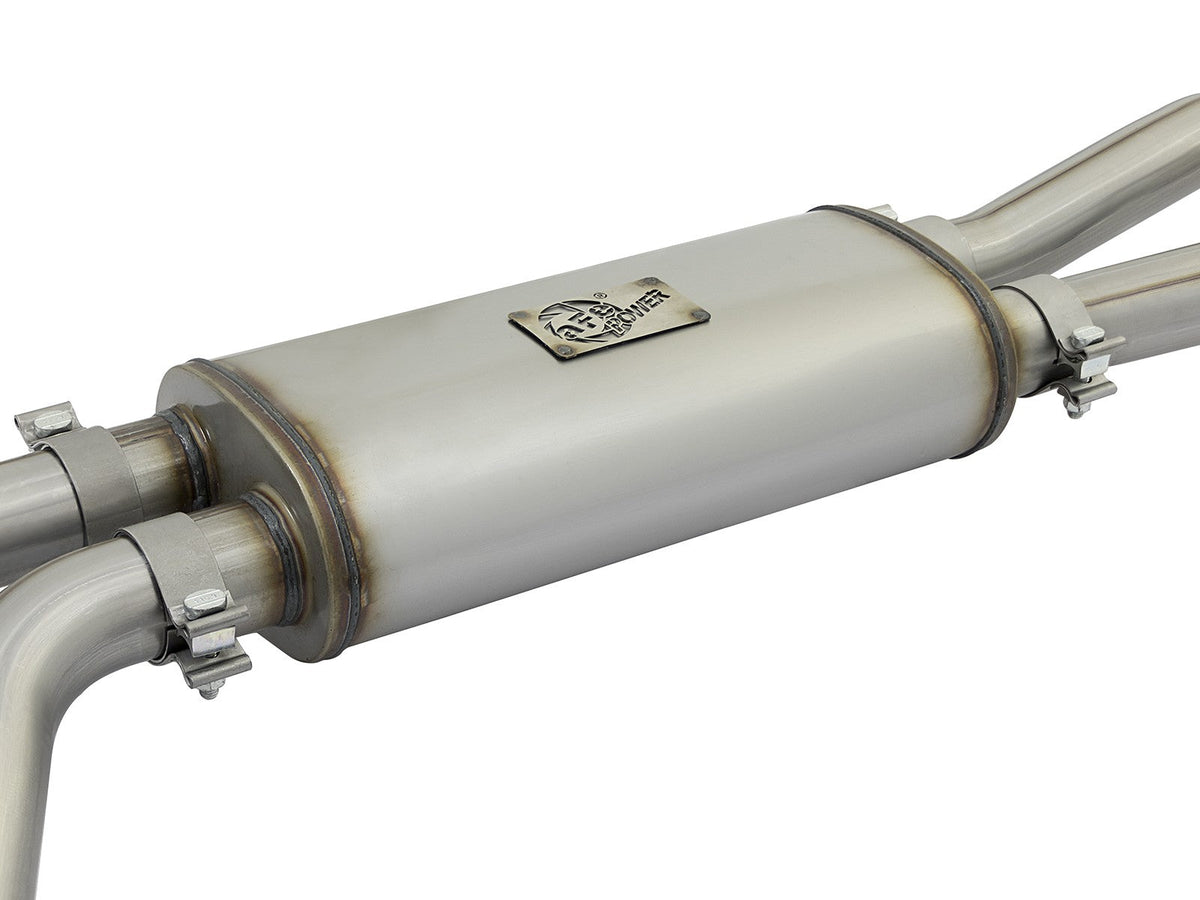 Rebel Series 3 Inch 409 Stainless Steel Cat-Back Exhaust System w/Black Tips Nissan Titan 04-15 V8-5.6L aFe Power aFe Power