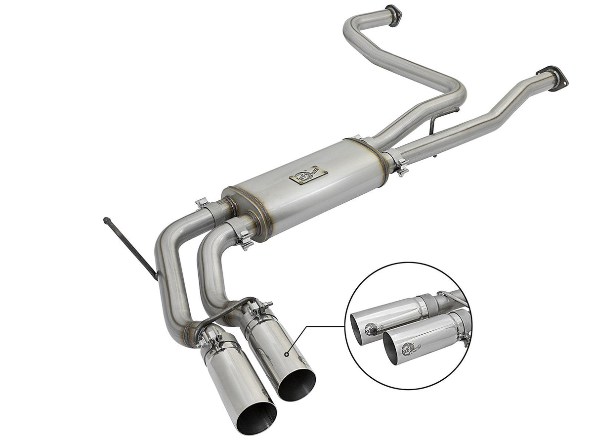 Rebel Series 3 Inch 409 Stainless Steel Cat-Back Exhaust System w/Polished Tip Nissan Titan 04-15 V8-5.6L aFe Power aFe Power