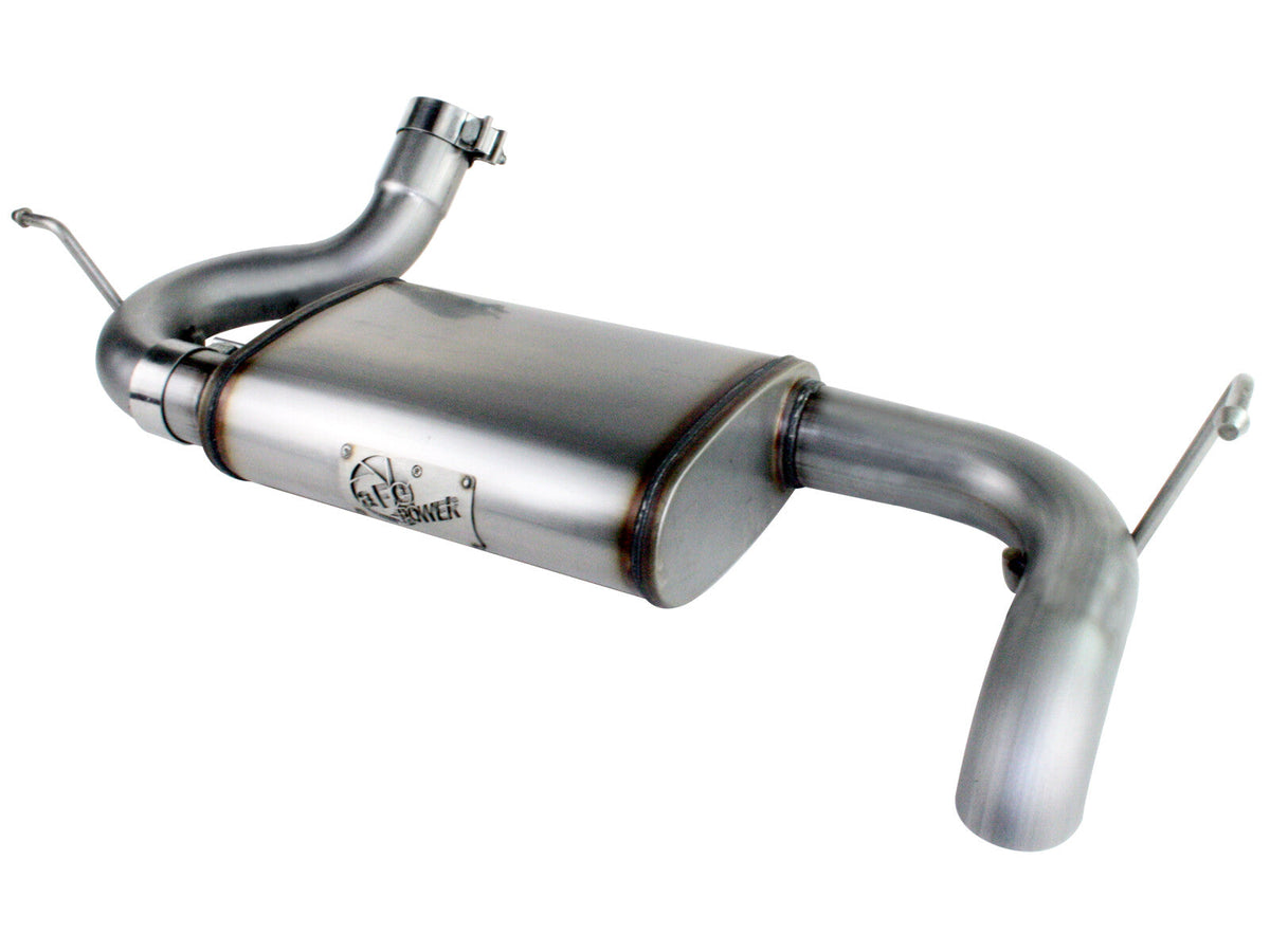 Mach Force-Xp 2-1/2 Inch 409 Stainless Steel Axle-Back Hi-Tuck Exhaust System Jeep Wrangler (JK) 07-18 V6-3.6L/3.8L aFe Power aFe Power