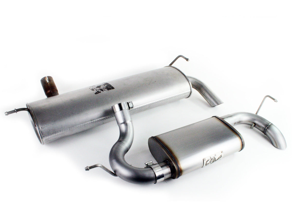 Mach Force-Xp 2-1/2 Inch 409 Stainless Steel Axle-Back Hi-Tuck Exhaust System Jeep Wrangler (JK) 07-18 V6-3.6L/3.8L aFe Power aFe Power