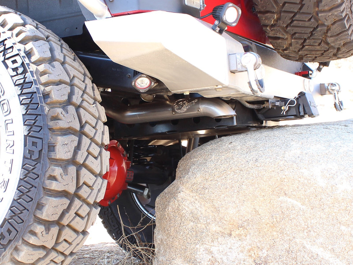 Mach Force-Xp 2-1/2 Inch 409 Stainless Steel Cat-Back Hi-Tuck Exhaust System Jeep Wrangler (JK) 12-18 V6-3.6L aFe Power