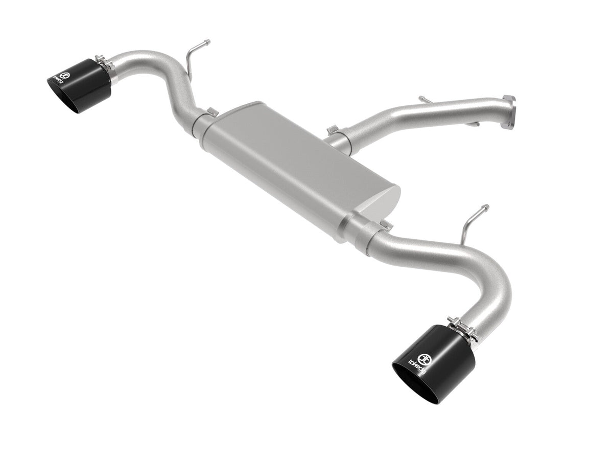 Takeda 2-1/2 Inch 409 Stainless Steel Axle-Back Exhaust w/ Black Tips Hyundai Elantra GT 18-20 L4-1.6L (t) aFe Power aFe Power