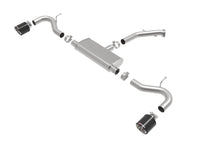 Takeda 2-1/2 Inch 409 Stainless Steel Axle-Back Exhaust w/ Carbon Fiber Tips Hyundai Elantra GT 18-20 L4-1.6L (t) aFe Power