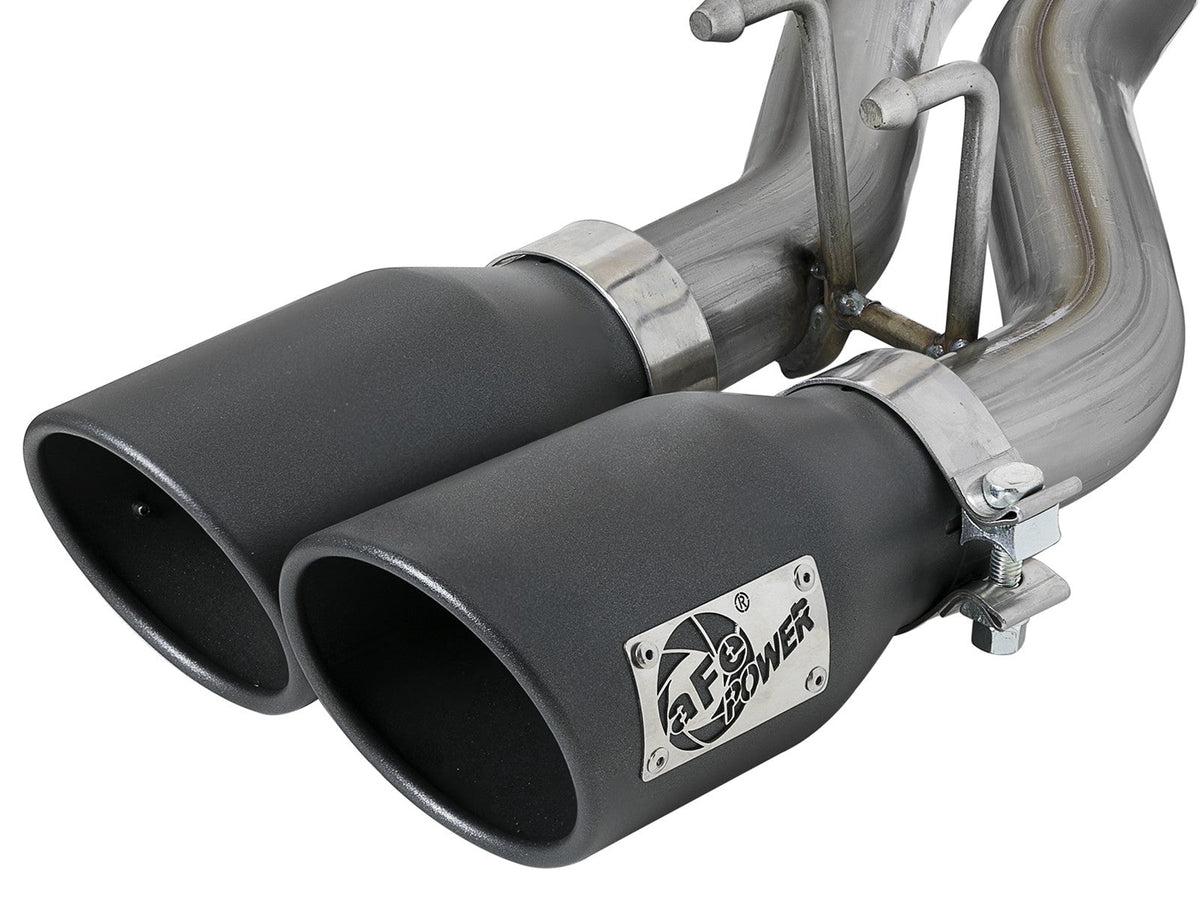 Rebel Series 2-1/2 Inch 409 Stainless Steel Cat-Back Exhaust System w/Black Tip Jeep Wrangler (JK) 07-18 V6-3.6L/3.8L 4 Door aFe Power aFe Power