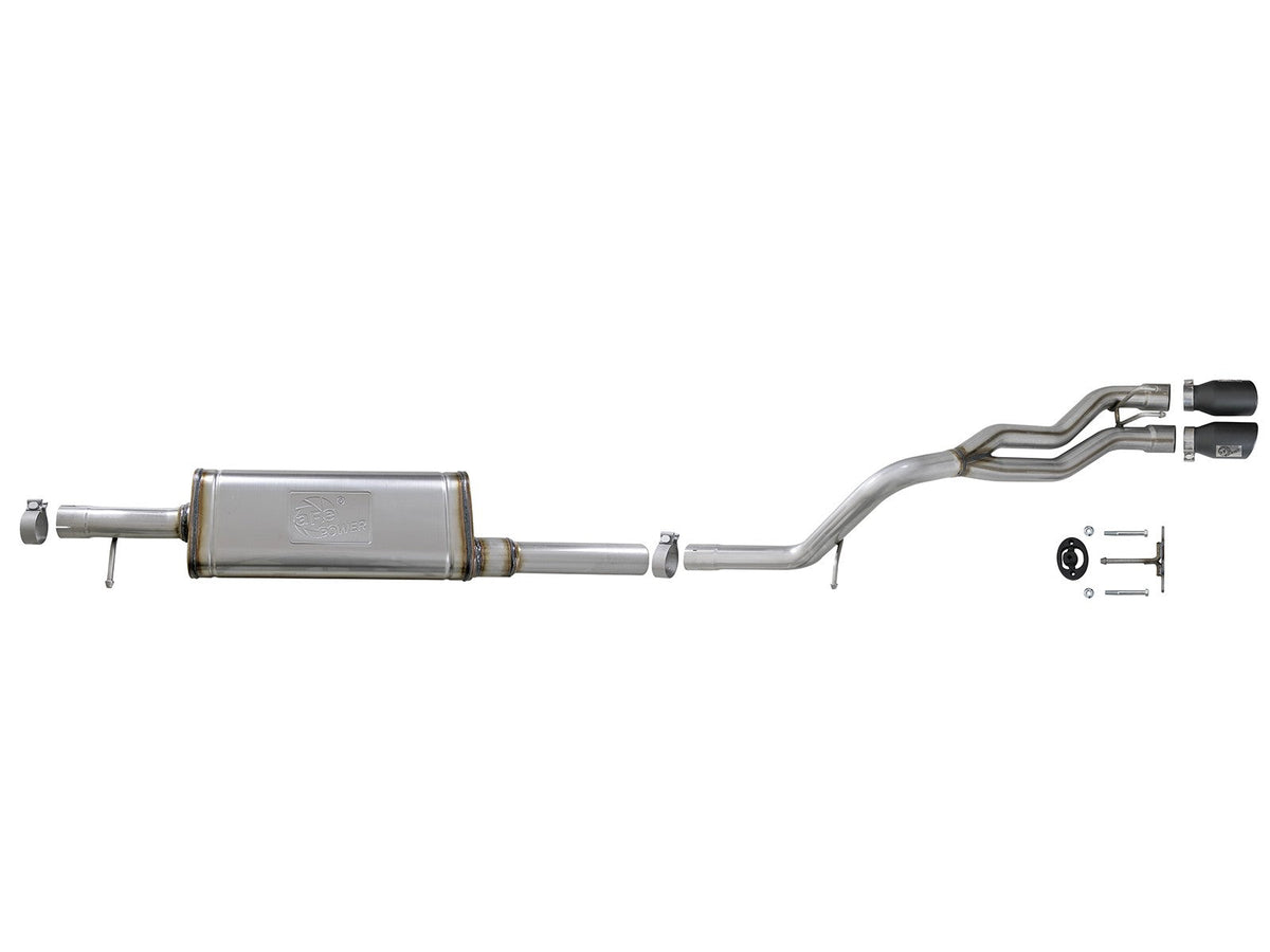 Rebel Series 2-1/2 Inch 409 Stainless Steel Cat-Back Exhaust System w/Black Tip Jeep Wrangler (JK) 07-18 V6-3.6L/3.8L 4 Door aFe Power aFe Power