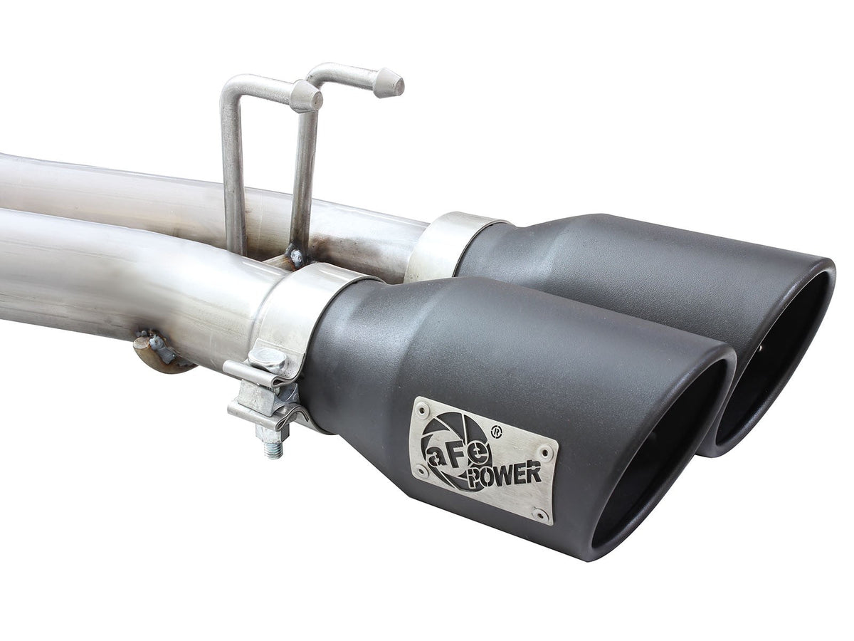 Rebel Series 2-1/2 Inch 409 Stainless Steel Cat-Back Exhaust System w/Black Tip Jeep Wrangler (JK) 07-18 V6-3.6L/3.8L 4 Door aFe Power aFe Power