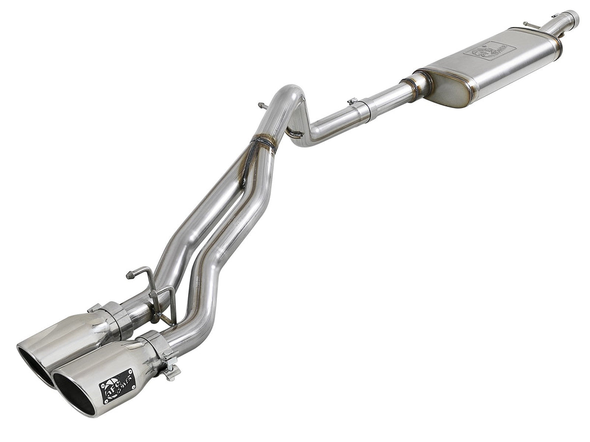 Rebel Series 2-1/2 Inch 409 Stainless Steel Cat-Back Exhaust System w/Polished Tip Jeep Wrangler (JK) 4 Door 07-18 V6-3.6L/3.8L aFe Power aFe Power