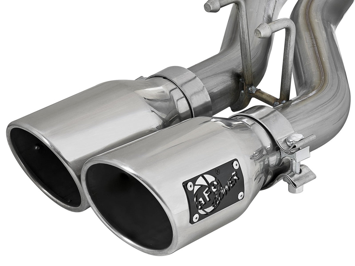 Rebel Series 2-1/2 Inch 409 Stainless Steel Cat-Back Exhaust System w/Polished Tip Jeep Wrangler (JK) 4 Door 07-18 V6-3.6L/3.8L aFe Power aFe Power