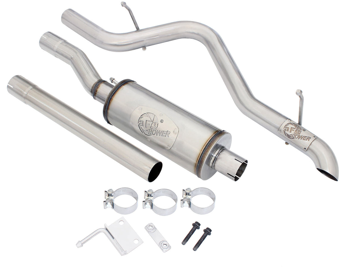 Mach Force-Xp 2-1/2 Inch 409 SS Cat-Back Hi-Tuck Exhaust w/14 Inch muffler Jeep Wrangler (JK) 07-18 V6-3.6L/3.8L aFe Power aFe Power