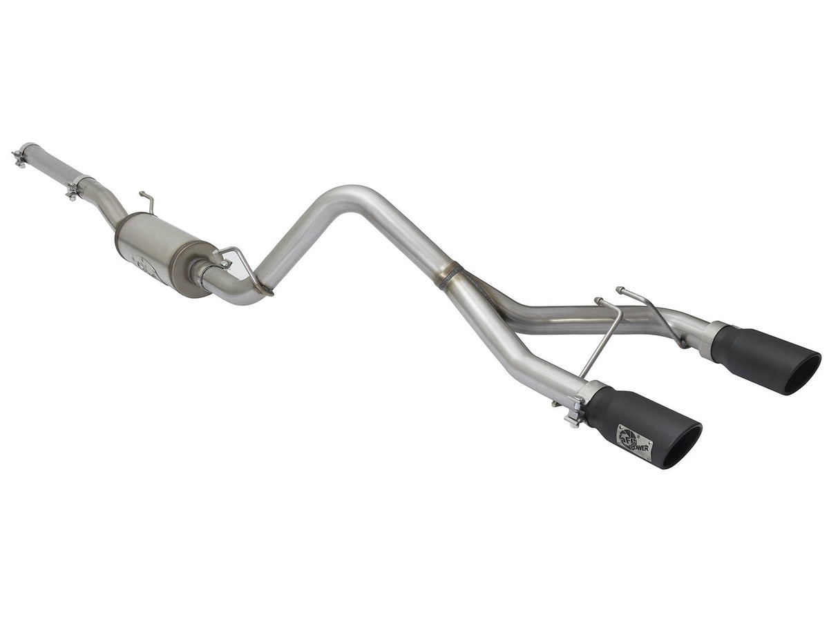 Rebel Series 2-1/2 Inch 409 Stainless Steel Cat-Back Exhaust System w/Black Tip Jeep Wrangler (JK) 07-18 V6-3.6L/3.8L 2/4 Door aFe Power aFe Power