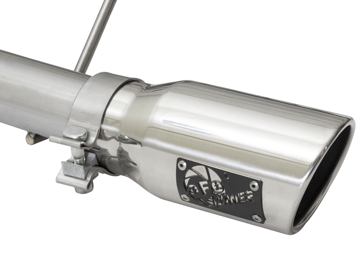 Rebel Series 2-1/2 Inch 409 Stainless Steel Cat-Back Exhaust System w/Polished Tip Jeep Wrangler (JK) 2/4 Door 07-18 V6-3.6L/3.8L aFe Power aFe Power